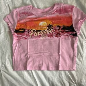 Bershka Pink Baby Tee